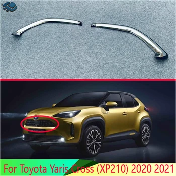 Pre Toyota Yaris Kríž (XP210) 2020 2021 ABS Chrome Predné Centrum Oka Mriežky Gril Kryt Radiátora Pás Čalúnením Dekorácie