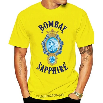 Bombaja Sapphire Gin Drings Logo T-Shirt Mužov Tričko Sivá Biela S-Xxl Confortable Tee Tričko