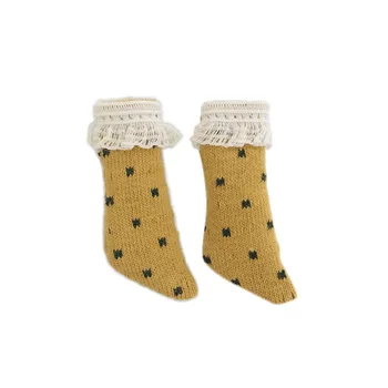 OB11 ponožky GSC detské oblečenie 1/12 BJD čipky polka dot ponožky PD9 obyčajný ponožky bábika príslušenstvo