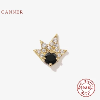 CANNER Black Diamond Star Stud Náušnice 925 Sterling Silver Šperky Pre Ženy, Strieborné Šperky, Náušnice Pendientes Brincos