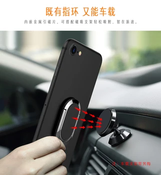 Mäkké puzdro pre Huawei Honor 7C Pro 8C 8X 3X Pro Zobraziť 10X 10 Lite P Smart NOVA 8 SE Y7A Prípade Krúžok Telefón Majiteľa Vozidla Magnetický Kryt