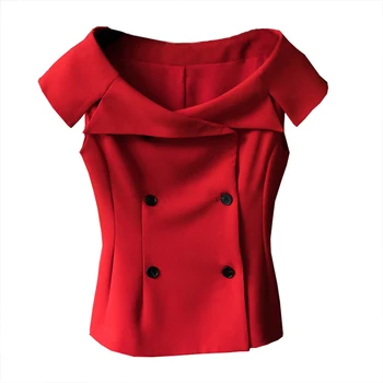 Nové metrov francúzske slovo ramenný ma3 jia3 žena temperament štýlový tenký vonkajšie nosenie leto bunda retro vesta