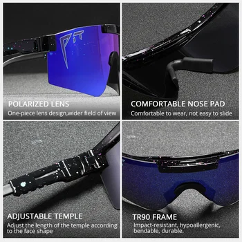 Tvoria Jamy Viper Okuliare Muži/Ženy Farebné Zrkadlové Polarizované slnečné Okuliare Pre Mužov Ženské UV400 Ochrana Okuliare S puzdrom