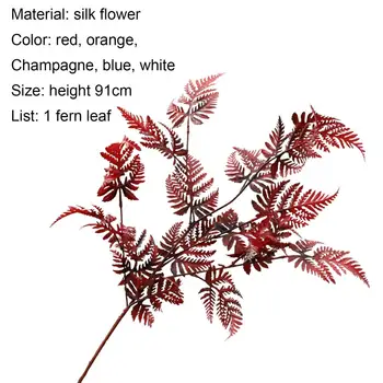 Umelé Listy Multi-použitie Vynikajúce Spracovanie Faux Hodvábneho Kvetu Simulácia Papradie Listy Displej pre Dary