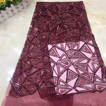 2019 Najnovšie Afriky Francúzsky Flitrami Čipky Textílie Pre Ženy Šaty 2019 Vysokej Kvality Nigérijský Čistý Tylu Čipky Pre Svadobné Party