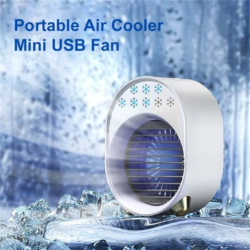 Vzduch Chladiča Ventilátor Mini Desktop klimatizácia s Night Light Mini USB Vody Chladiaci Ventilátor Zvlhčovač Čistička Multifunkčné Lete