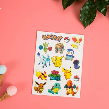 Pôvodné Pokemon Tetovanie Nálepky Nepremokavé Roztomilý Pikachu Nálepky Kawaii Cartoon Deti, Dievčatá Vianoce V Pohode Narodeniny Hračky Darček