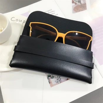 Nové Kožené Ručné okuliare taška odolné prenosné kazetové slnečné okuliare taška PVC kože mäkká taška
