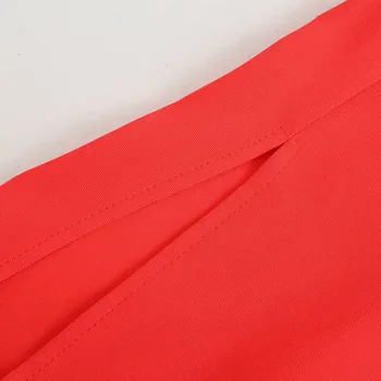 Za Ženy 2021 červená tvaru Split dizajn Prikryť tričko Fashion Voľné Vintage Dlhý Rukáv Ženské Košele Elegantné Topy