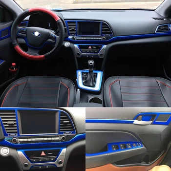 Auto-Styling 3D/5D Uhlíkových Vlákien Interiéru Vozidla stredovej Konzoly Zmena Farby Liatie Nálepky, Nálepky Na hyundai Elantra AD 2016-2019