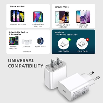 IMILAB 20W USB-c Kábel Nabíjačka Mobilného Telefónu Rýchle Nabíjanie Adaptér, Sledujte Nabíjačku Široké Kompatibilný Pre Xiao Huawei Samsung iPad