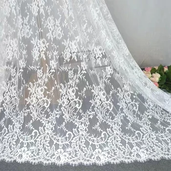 3M / veľa francúzsky rias čipky textílie 150 cm off white black diy nádhernej čipky, výšivky šaty, svadobné šaty, doplnky