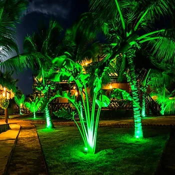 4Pcs LED Záhradné Osvetlenie, 3W 220V Vonkajší Reflektor s Spike IP65 Vodeodolný Záhrada Krajiny Dekoratívne Lampy Green Retail