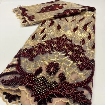 NI.AI Afriky Nežnej Čipky Textílie 2020 Kvalitné Kamene Čipky Nigérijský Čipky Textílie Na Svadby francúzskej Čipky Textílie XY3661B