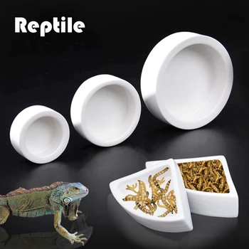 Keramika Plaz Podávač Vody, Potravín, Misky, Misky Na Kŕmenie Korytnačka Lizard Had Povodí Gecko Chameleon