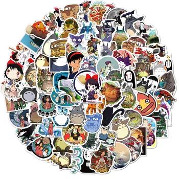 100ks Japonské Anime Nálepky Ghibli Hayao Miyazaki Totoro Odvážneho Preč Princezná Mononoke KiKi Študent, Nálepky na kancelárske potreby