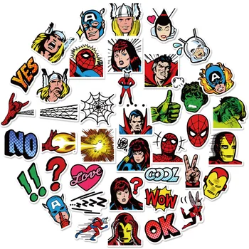 Cartoon Marvel Spiderman Kapitán Amerika, Hulk Nálepka Pre Mobilné Vody Pohár Ploché Rovnováhu Auto Nepremokavé Dekorácie Strane Účtu