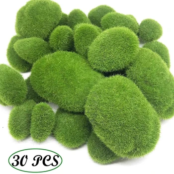 20PCS 3 Veľkosti Umelé Moss Skaly Dekoratívne, Zelená Moss Lopty,za Kvetinové Aranžmány Záhrady a Crafting