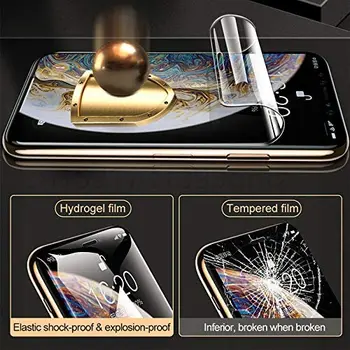 1000D Hydrogel Film Pre iPhone SE 2020 11 12 Pro XS Max XR Screen Protector Pre iPhone 6 6 7 8 Plus Mäkké Film Nie Sklo