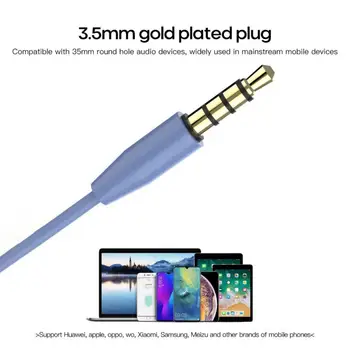 Pohodlné Káblové Slúchadlá 3,5 mm V Uchu Káblové Slúchadlá S Mikrofónom Diaľkové Slúchadlá Pre Apple Samsung Xiao Telefón Accessorie
