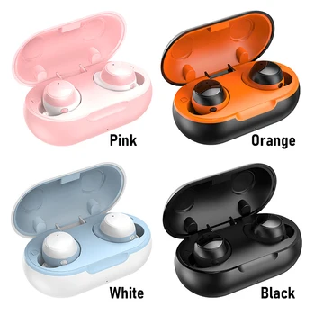 Čierna/Biela/Oranžová/Ružová Prenosné Touch Slúchadlá TWS-22 Pravda Bezdrôtové Slúchadlá Bluetooth Na Ucho Stereo Slúchadlá s Mikrofónom