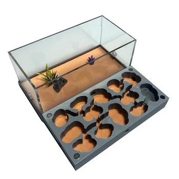 3D Acryl Ant Farmy Ekologické Ploché Mravce Hniezdo s Kŕmením Oblasti Betónu Ant Dom Pet Mravenisko Workshop Hydratačné Vody Bazén Nové