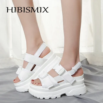HIBISMIX 2021 Lete Ženy Platformu Bežné Sandále Ríme Kliny Pracky Popruhu Topánky Móda Ženy Sandál Topánky 1329
