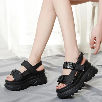 HIBISMIX 2021 Lete Ženy Platformu Bežné Sandále Ríme Kliny Pracky Popruhu Topánky Móda Ženy Sandál Topánky 1329