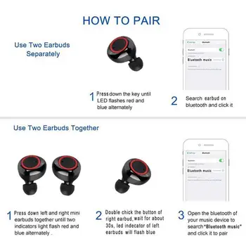 Bluetooth-5.0 Slúchadlá Bezdrôtové Slúchadlá Airdots-Headset potlačenie Šumu Slúchadlá In-Ear Stereo TWS Pre Huawei Xiao Y50 450mA