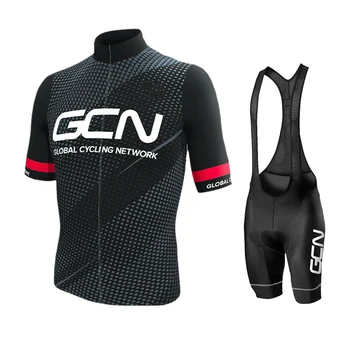 Cyklistické Oblečenie Set sa 2021 GCN Nový Tím Jersey Auta Mužov Priedušná Krátky Rukáv MTB Oblečenie na Bicykel Uniforme Ropa Ciclismo Hombre