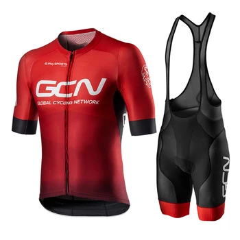 Cyklistické Oblečenie Set sa 2021 GCN Nový Tím Jersey Auta Mužov Priedušná Krátky Rukáv MTB Oblečenie na Bicykel Uniforme Ropa Ciclismo Hombre