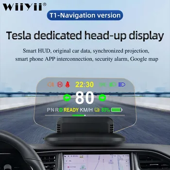 WIIYII T1 Zrkadlo HUD Tesla model3 Head Up Displej navigácie Diagnostické nástroje Kontrolka Hodiny rýchlosť Vozidla, Hmlové svetlo 2020