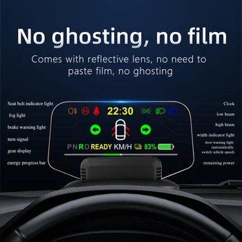 WIIYII T1 Zrkadlo HUD Tesla model3 Head Up Displej navigácie Diagnostické nástroje Kontrolka Hodiny rýchlosť Vozidla, Hmlové svetlo 2020