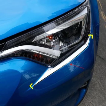 Svetlo Lampy Dekor Pásy Pre Toyota RAV4 2016-2018 Nálepky Predné Diely Náhradné Príslušenstvo ABS Svetlometu Exteriéru