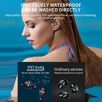 TWS Bezdrôtové Slúchadlá Bluetooth 5.0 Slúchadlá 9D Basy Stereo Vodotesné Slúchadlá Handsfree Headset S Mikrofónom Plnenie Prípade