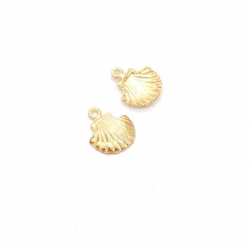 50pcs 18x15mm Shell Charms prívesky, Strieborné Farebné Malé Kovové Prívesky DIY náhrdelník náramok Šperky Zistenia