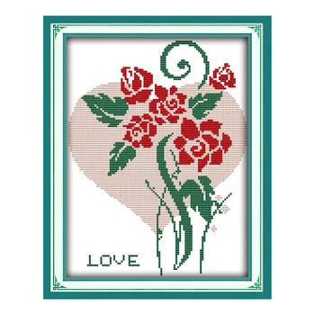 Večná láska, Láska Čínsky Cross Stitch Súpravy Ekologickej Bavlny Jasné Pečiatkou Vytlačené 14CT 11CT DIY Darček, Vianočné Dekorácie
