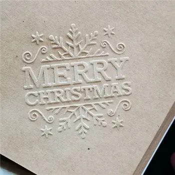 Vlastné logo, dizajn Razba Tesnenia prispôsobiť Veselé Vianoce dizajn osobný List pečiatka/weddingCustom pozvánky na obálke