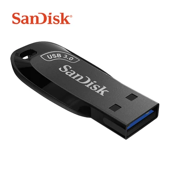 SanDisk USB 3.0 Originálne CZ410 Flash Disk Mini kl 'úč 32GB 64GB 128 gb kapacitou 256 GB Memory Stick Čierne Tlačidlo kl' úč S ozdobná šnúrka na uniforme