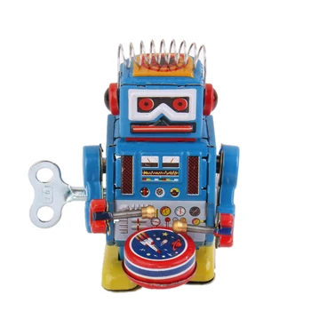 Vietor Až Robot MS408 Tin Hračka Klasické Hračky, Zábavné Atraktívne Robot Model Ručne vyrábané Hračky Ideálny Zberateľskú Darček pre Dospelých, Deti Chlapcov