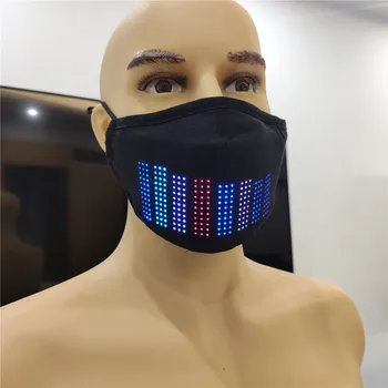 Nový Farebný Bluetooth Led Svietiace Ice Hodváb Môže Čistiť Tvár Masku,Zabudovaný Vodotesný Rgb Led Obrazovky,Môže sa rozsvieti Diy Animácie