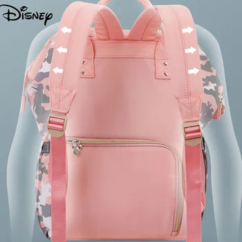 Disney Mickey Minnie USB plienkové Matka Vodotesný Úložný Vak Tehotná Žena Starostlivosti Taška Detské plienkové Cestovná Taška na Kočík
