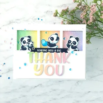 Reunion Panda Rezanie Kovov Zomrie a Pečiatok Šablóny pre DIY Scrapbooking fotoalbum Razba Dekoratívne