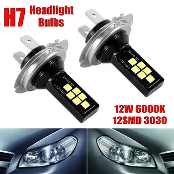 H7 Auto LED Reflektor 12V24V 12W 1200L Hmlové Svetlá prestavbu LED Anti-fog Lampy/Žiarovky Na Aute High/Low Lúč 6000K 2KS