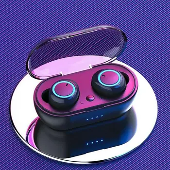 Y50 bluetooth slúchadlo 5.0 TWS Bezdrôtový Headphons slúchadlá Slúchadlá Stereo Gaming Headset S Nabíjanie Box pre telefón