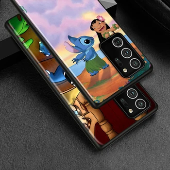 Disney ' Lilo & Stitch Shockproof Kryt pre Samsung Galaxy S21 S20 FE Ultra Lite S10 5G S10E S9 S8 Plus Black Telefón Prípade