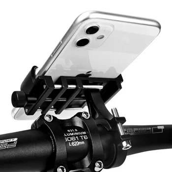 NOVÁ Značka G-81 Hliníkový Bicykel Držiaka Telefónu pre 3.5-6.2 Palcový Smartphone Nastaviteľné Podporu GPS Bicykli Telefón Stojan Mount Držiak