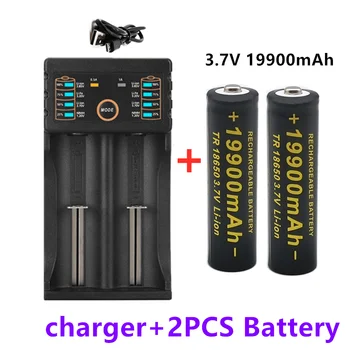 2021 Nové 18650 Lítiové Batérie Baterka 18650 Nabíjateľná Batéria 3,7 V 19800 Mah pre Baterku + USB nabíjačka