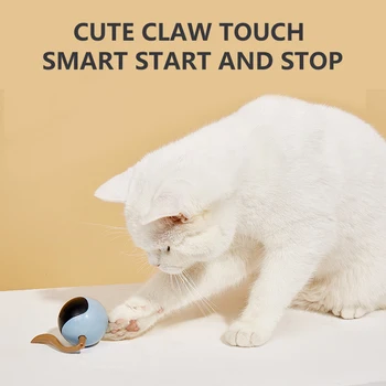 Pet Smart Interaktívne Cat Hračka Farebné LED Samostatne Otáča Loptu Hračky USB Nabíjateľné Mačiatko Elektronické Loptu Hračky Mačka Príslušenstvo