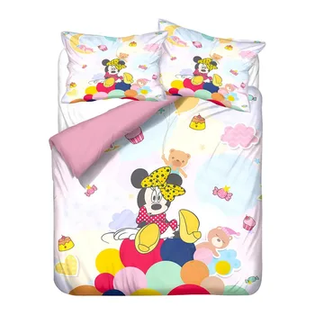 Karikatúr Disney Mickey Minnie Mouse posteľná bielizeň Nastaviť Nordic Spálňa Výzdoba detskej Izby Jednotného Twin Kráľovná King Size Všetky Sezóny